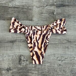 Stone Fox Swim Zebra Print Bikini Bottom XS